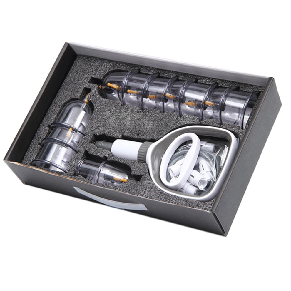 Cupping Therapy Set with Pump, Adjustable Vacuum Suction, 24pcs Reusable Plastic Cups for Massage