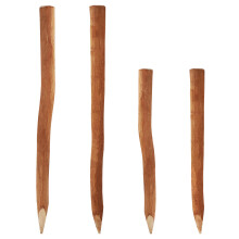 35 Wooden posts for Picket fence 1.05 m I Diameter 5-6 cm I Fence posts made of Hazelnut I Fence post