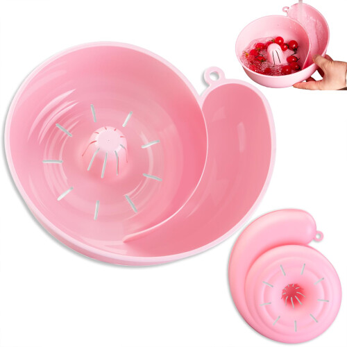 Automatic Vegetable and Fruit Washer with Rotating Salad Spinner and Strainer Basket for Kitchen