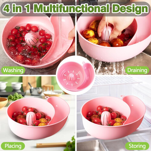 Automatic Vegetable and Fruit Washer with Rotating Salad Spinner and Strainer Basket for Kitchen 1
