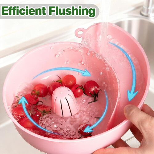 Automatic Vegetable and Fruit Washer with Rotating Salad Spinner and Strainer Basket for Kitchen 2