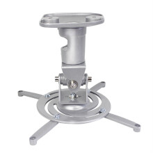 Universal Projector Mount with Adjustable Angle, Wall and Ceiling Bracket for Home and Office, Silver