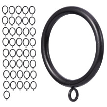 Oil Rubbed Bronze Metal Curtain Rings 2 Inch with Eyelets, Rustproof Heavy Duty Set of 42