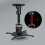 Projector Mount with Adjustable Extension Arm, 360 Rotation Ceiling and Wall Bracket, Brass 4