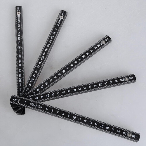 2 Meter Black Folding Ruler with Metal Rivets for Precise Measurement and Professional Use 1