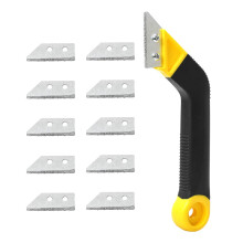 Tile Grout Removal Tool with Ergonomic Grip and 10 Extra Blades for Fast Tile Cleaning