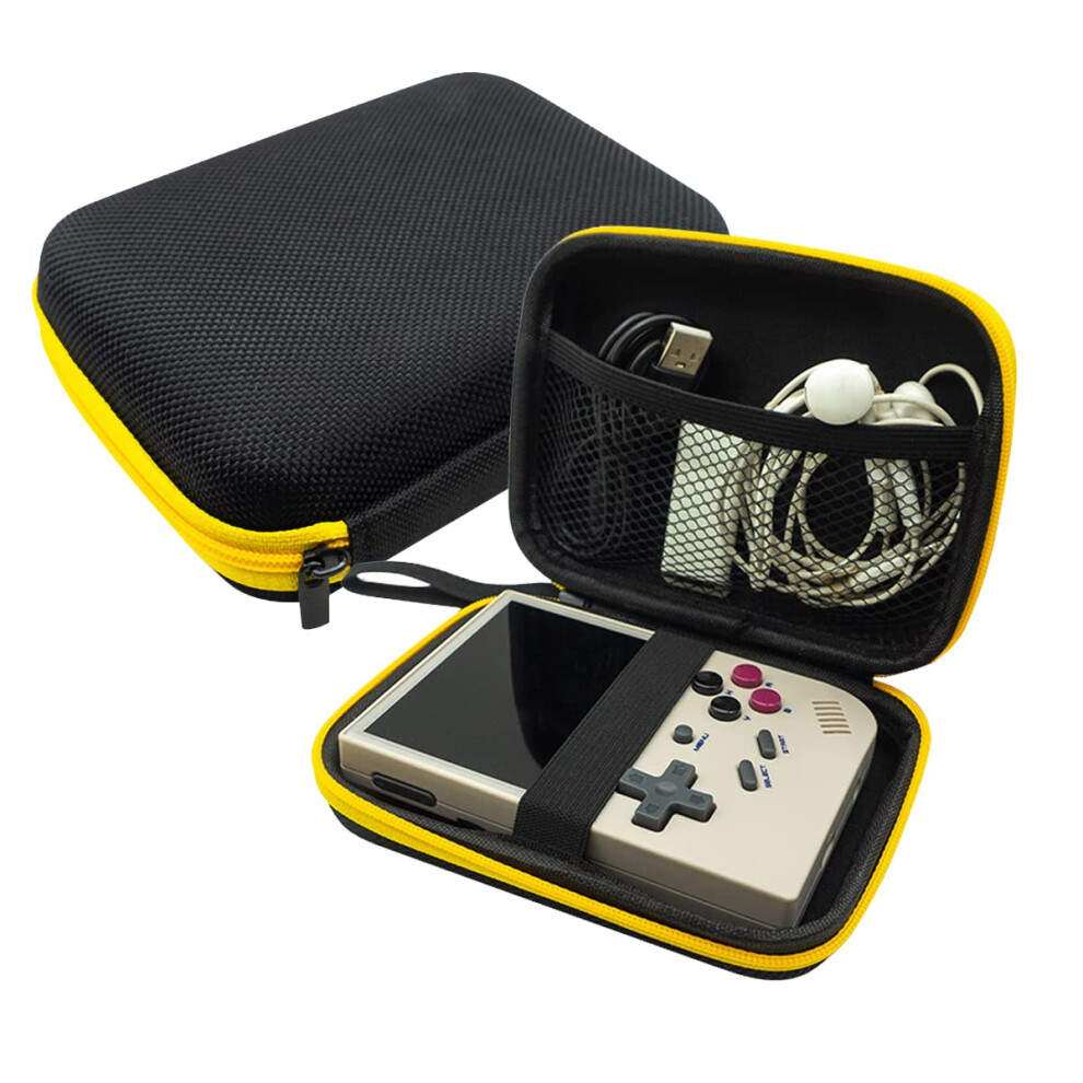 Hard Carrying Case For Miyoo Mini Plus And Rg35xx, Shockproof Travel Storage Box For Rg353vs Yellow 9113335885783
