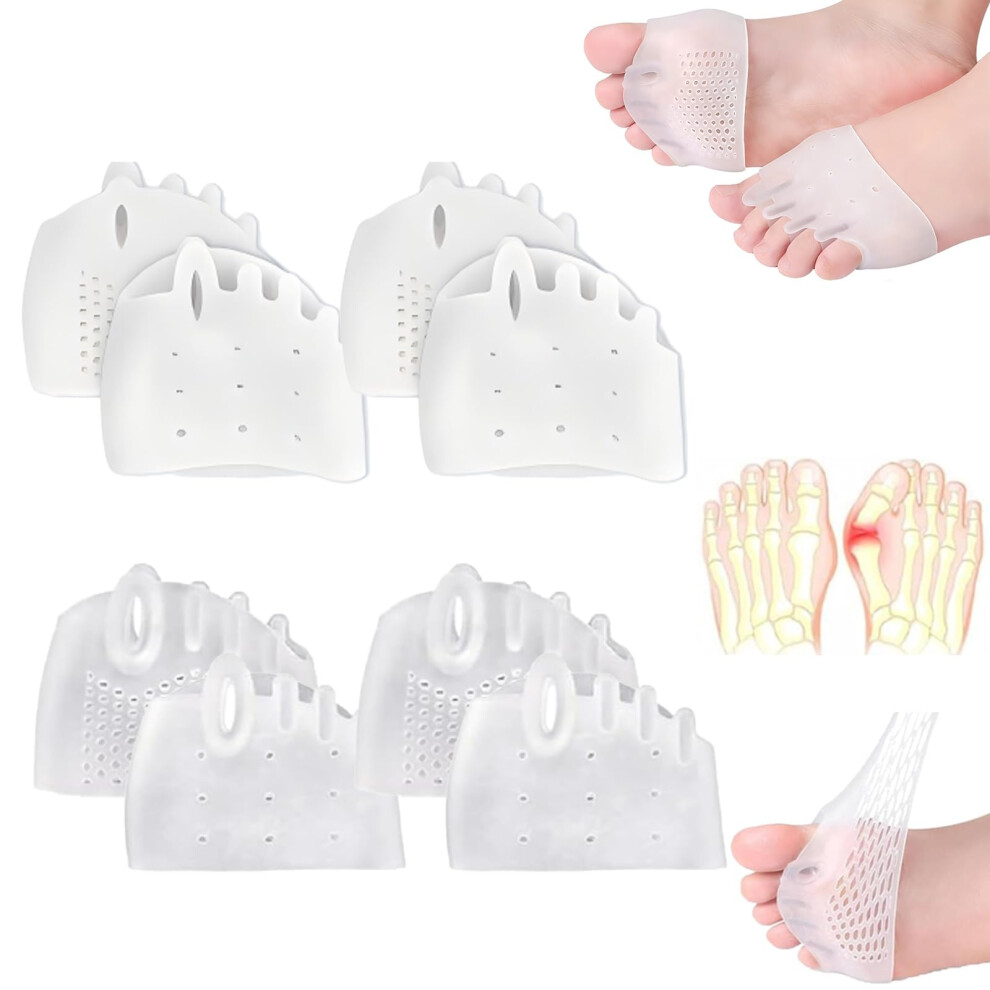 Silicone Toe Separators and Bunion Corrector Gel Spacers, Soft Cushions for Overlapping Toes Pain Relief