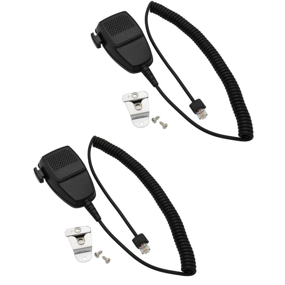 Compatible Handheld Microphone Rj45 8Pin Noise Cancelling Speaker Mic For Motorola Cdm1250 Cm300 Gm300 Radios, 2 Pack 9113335919426
