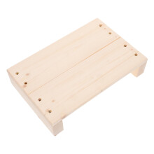 Wooden Step Stool for Adults with Wide Stepping Surface, Stable Footrest for Bedroom Kitchen Bathroom