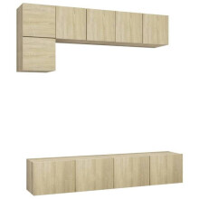 Ensemble de meubles - HELLOSHOP26 - Buffet TV - 5 pièces - Chêne Sonoma - Bois d'ingénierie