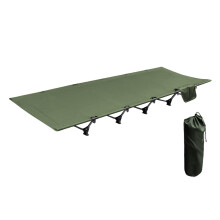 Camping Cot for Adults Lightweight Folding Bed with Storage Bag Aluminum Frame 330 lbs Capacity Green