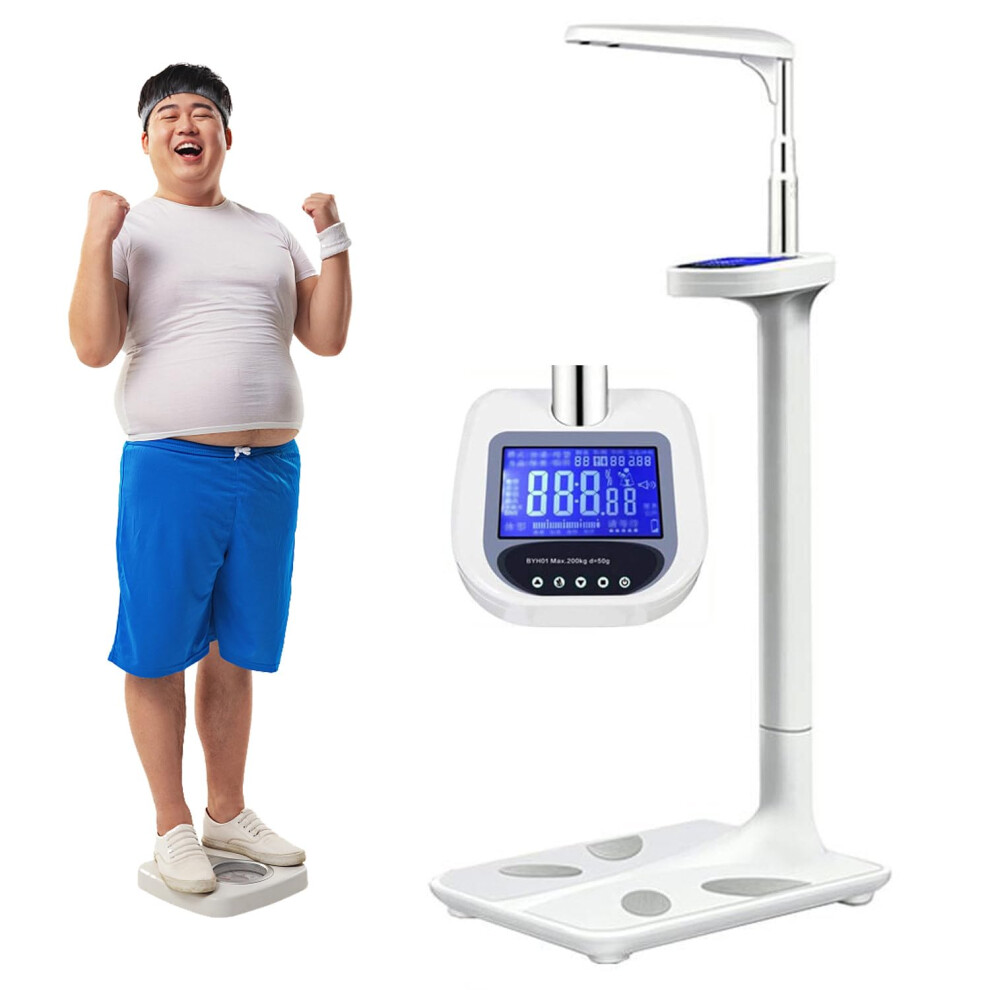 Body Composition Scale with Ultrasonic Height Measurement, Digital BMI and Weight Monitor 440lb Capacity