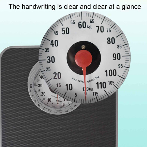 Large Dial Mechanical Bathroom Scale with NonSlip Rubber Surface, Battery, Waterproof 1
