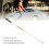 Blind Walking Cane with Ultrasonic Obstacle Detection, Voice Alert, Foldable 40in Reflective Design 4