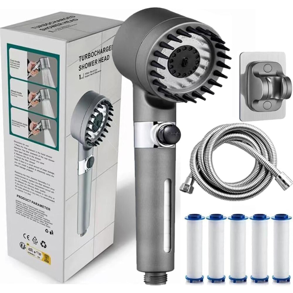 Filtered Shower Head With Handheld, Pressure Ionic Spray, Multistage Filtration For Skin And Hair 9092120679397