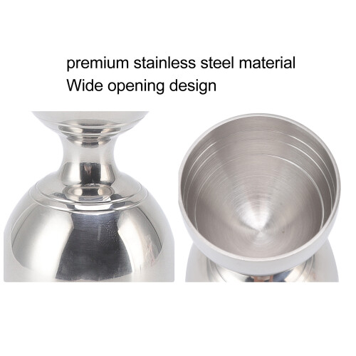 Edelstahl Cocktail-Jigger 30/60 ml, langlebig & präzise, silber 2