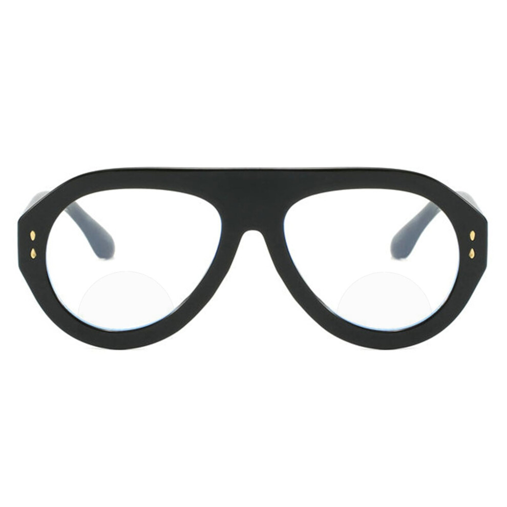Blue/Light Oversized Blocking Bifocal Reading Glasses Uv400 Clear Lens For Computer Women Men 1.5X