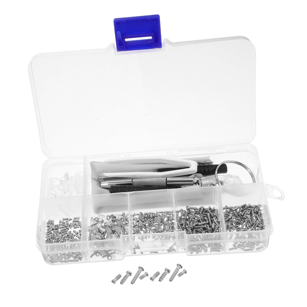 Eyeglass  Kit 527pcs Screws Nose Pads Glasses Screwdriver Set with Tweezers for Sunglasses