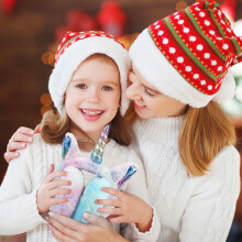 Regenbogen Kinder- und Damen-Ohrenschützer Weiches Plüsch Faltbar Warm Geschenk zu Weihnachten