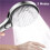 Pressure Rainfall Shower Head 13CM with 3 Spray Modes Large Flow Water Saving Grey 2