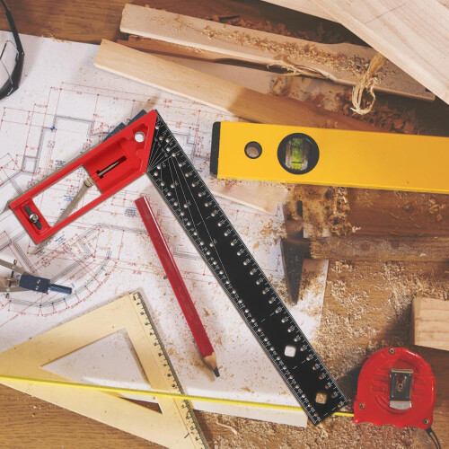 Woodworking Angle Ruler Aluminum Alloy Protractor with Sliding Design for Precision Carpentry 2