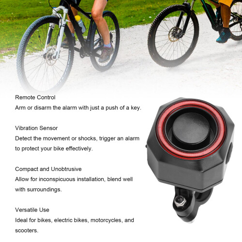 Alarme sans fil pour vélo 700mAh, télécommande 300mAh, compacte 2