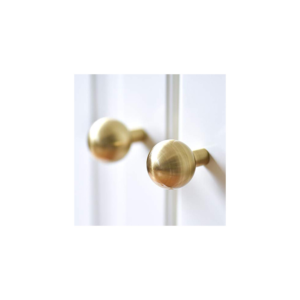 Solid Brass Kitchen Cabinet Knobs And Gold Drawer Pulls Modern Brushed Finish For Furniture 4Pack 9455672193702