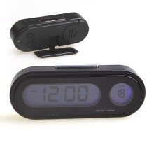 Luminous Car Electronic Dashboard Clock with Temp, ABS Material