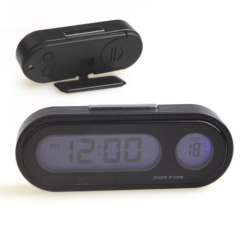 Luminous Car Electronic Dashboard Clock with Temp, ABS Material