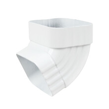 65 Degree Aluminum Gutter Elbow 2x3 White Downspout Elbow for Roof Drainage