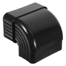 Gutter Downspout Elbow 90 Degree Aluminum Alloy Connector for Roofing Rainwater Drainage Black