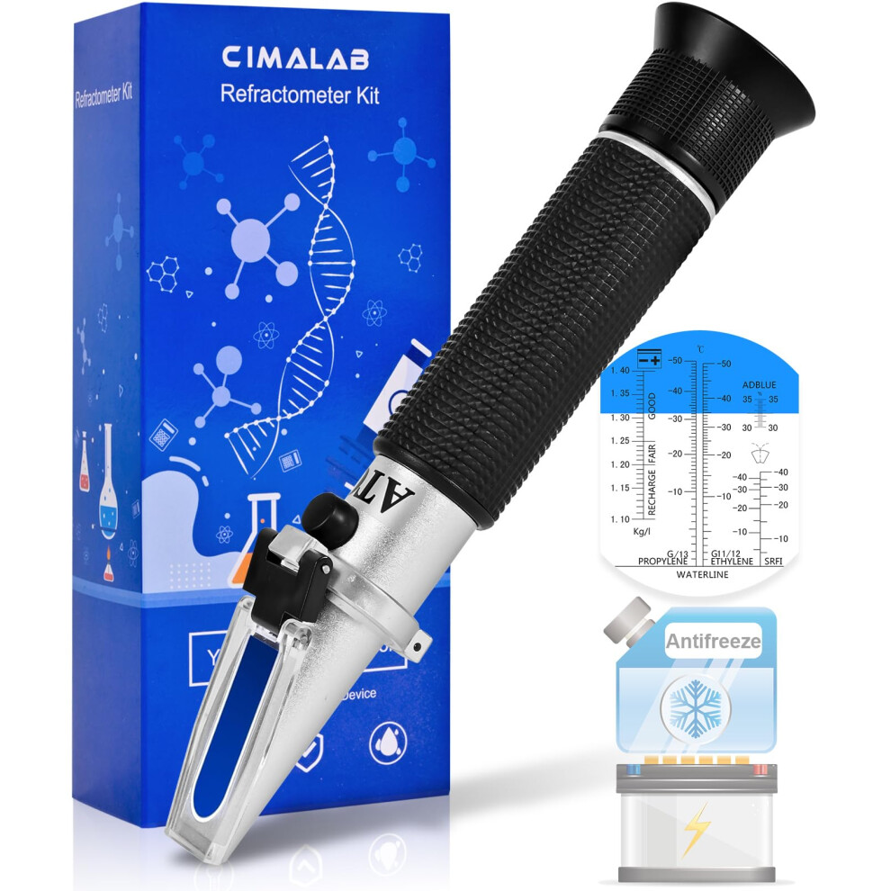 4In1 Coolant And Def Refractometer With Atc, Automotive Antifreeze Tester For Multifluid Analysis 9455672193764