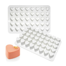 Heart Shaped Silicone Baking Mold for Chocolate Candy Cakes and Cookies, NonStick and Reusable