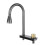 Kitchen Tap Stainless Steel Waterfall Tap Single Basin Sink Vegetable Basin Rain Pull Tap Double Hole Pull Rain 1
