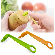 Vegetable Spiral Slicer with Sharpener, Manual Cutter for Potato Carrot Cucumber, 2 Pack