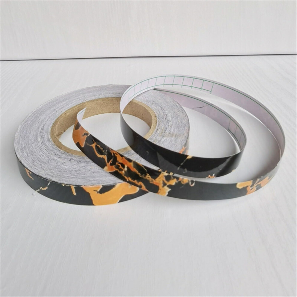 Wall Trim 164Ft Selfadhesive Pvc Decorative Molding For Doors Ceilings Flexible Black Gold Stone 1Cm 9092120691306
