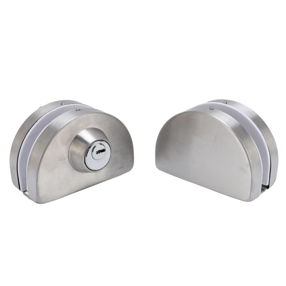 Stainless Steel Frameless Glass Door Lock 1012Mm Dual Bolt Security With 3 Keys For Home Office 9455672194617