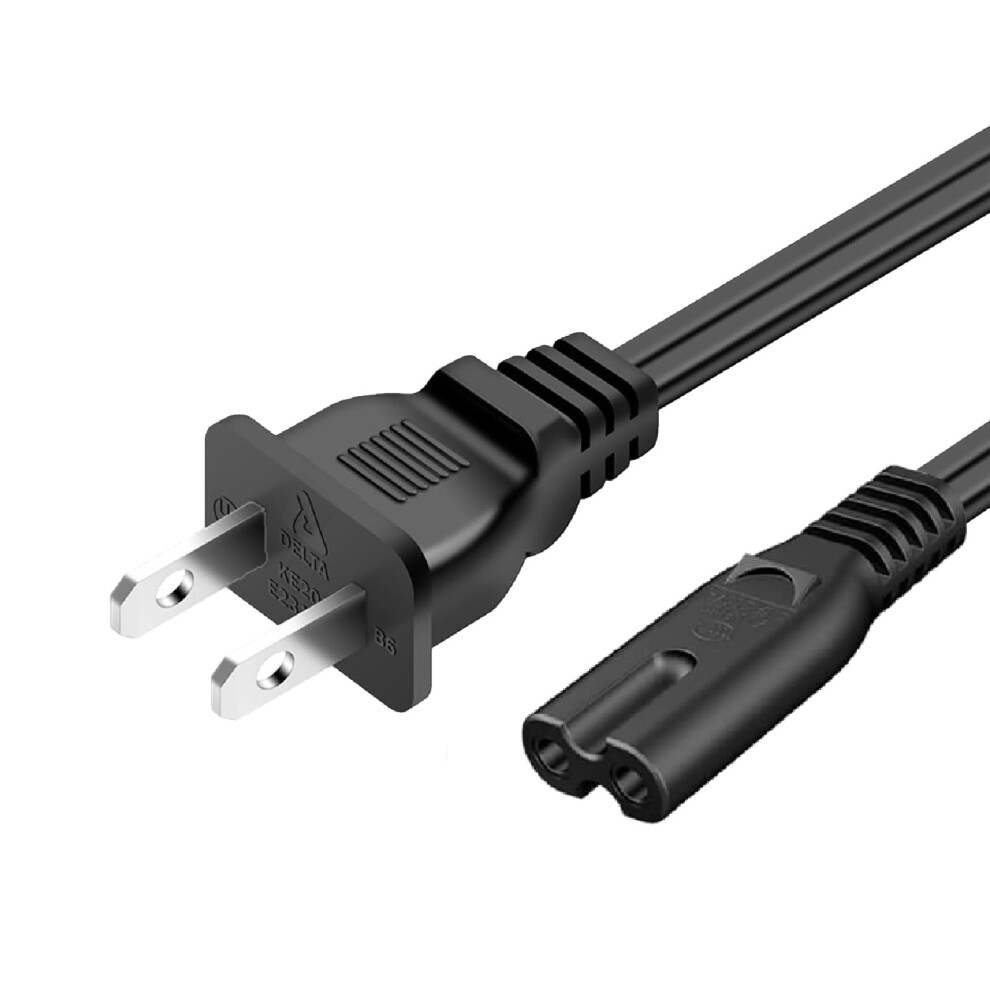 Under Desk Elliptical Power Cord 6.6Ft 2 Prong Ac Charger Cable Compatible With Yosuda Ancheer Gugttr 9073542282716