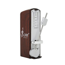 Wine Red Mechanical Metronome for Piano Guitar Violin Drums, Accurate Tempo Control 60208 BPM