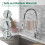 Black Stainless Steel Pull Down Kitchen Faucet  Arc SUS304 Dual Sprayer Rust Resistant 2