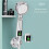 Pressure Handheld Shower Head with LED Temperature Display, Water Saving Adjustable Spray, Silver 2