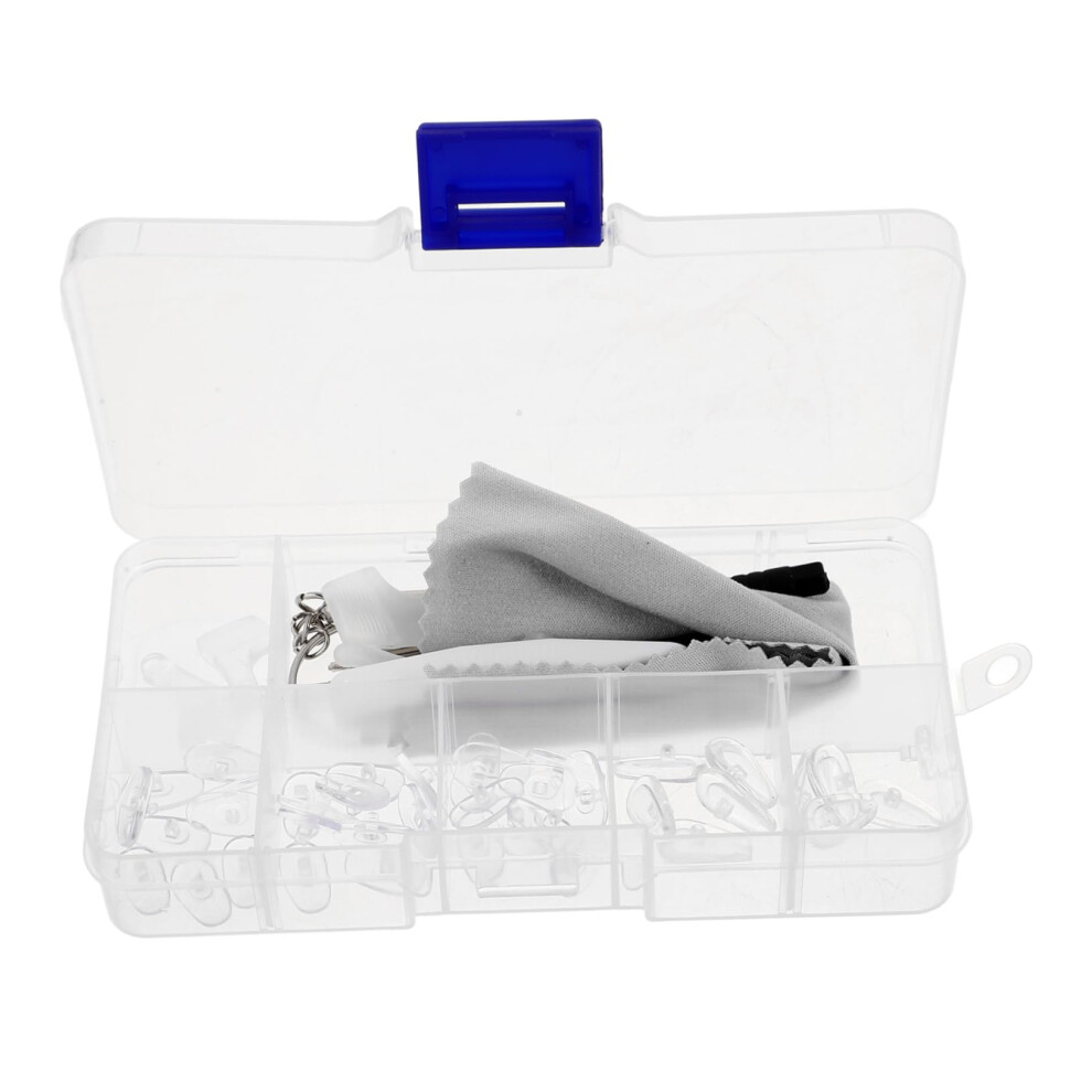 Eyeglass  Kit with Screws and Nose Pads, Screwdriver and Tweezers for Glasses and Sunglasses