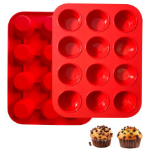 Silicone Muffin Pan 7Cup Air Fryer Cupcake Tray Nonstick Easy Clean for Baking Egg Bites Muffins