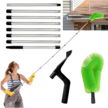 Gutter Cleaning Tools 10.5ft Adjustable Length Roof Gutter Cleaner for Leaves and Debris