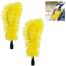 2 PCS Gutter Cleaning Brush with Curved Head, Connects 21mm Pole, Durable PP Wire for Leaves and Debris