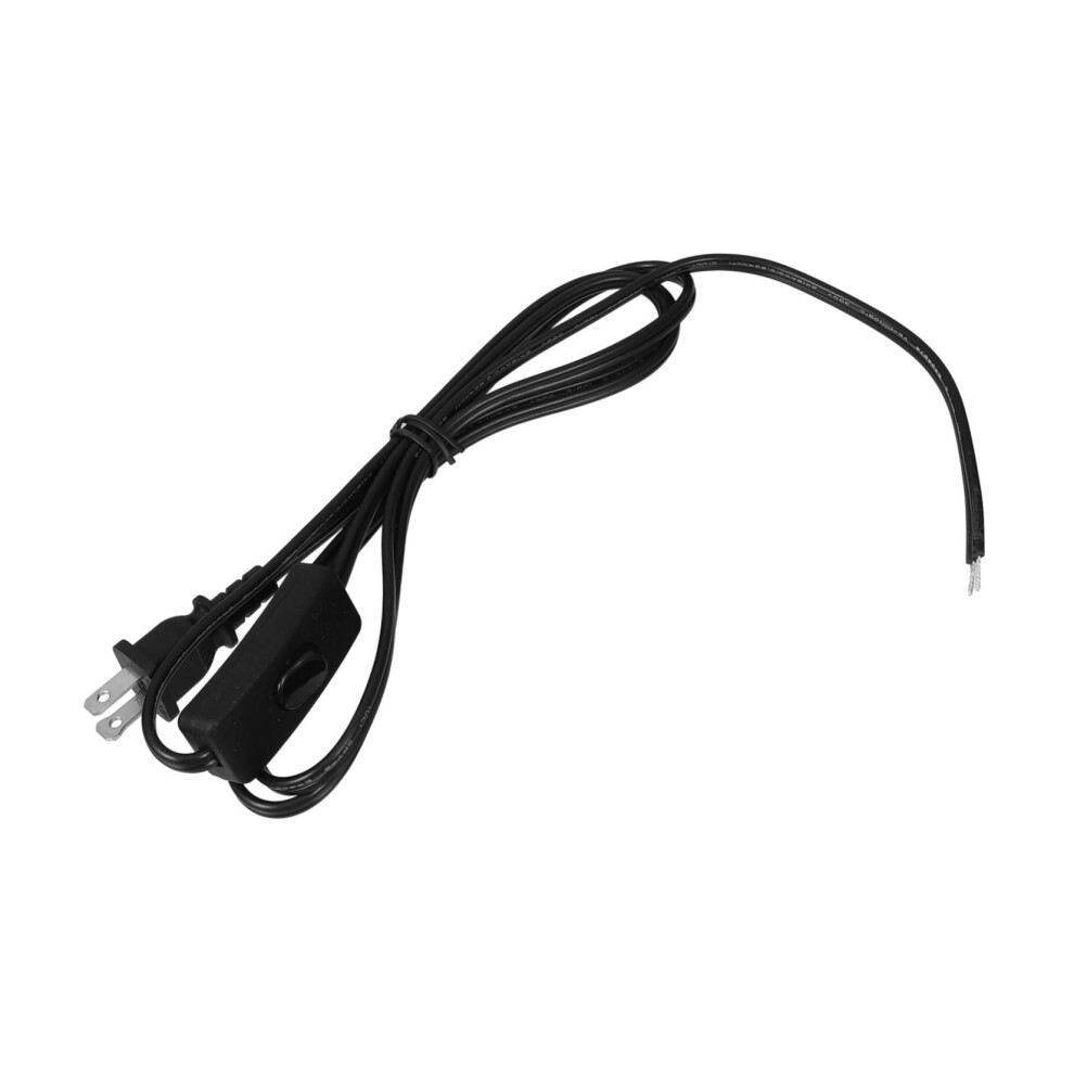 Flat Power Extension Cord With Safety Switch, Durable Replacement Power Cable For Electronics 9092120689006