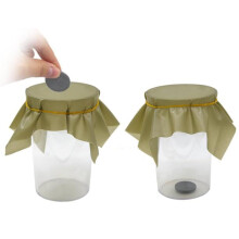 5pcs Coin Magic Trick Set with Visual Coin Penetration Through Rubber Sheet, Close Up Magician Prop