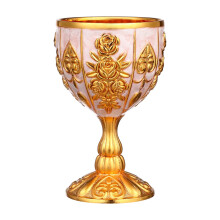Vintage Zinc Alloy Wine Goblet with Elegant Design, Unbreakable Decorative Cocktail Glass for Party