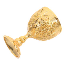 Medieval Goblet Vintage Metal Chalice Cup Shatterproof Gold Wine Glass Handmade Decorative
